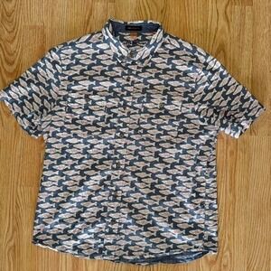 Tailor Vintage Blue and white vintage fish shirt fashion